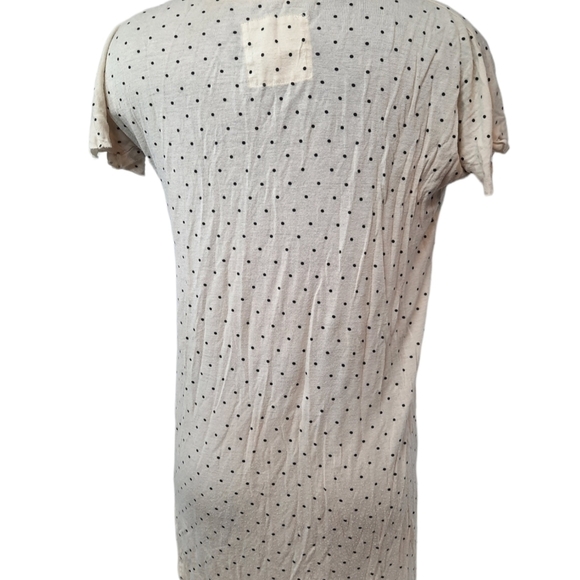 We‎ The Free Tunic Tee-Shirt Cream with Navy Polka Dots Size Small Women's - Picture 4 of 6